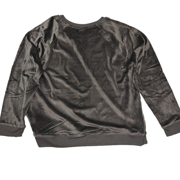 S Velour Fleece Lounge Set Top & Joggers Gray SMALL EUC - Picture 4 of 5